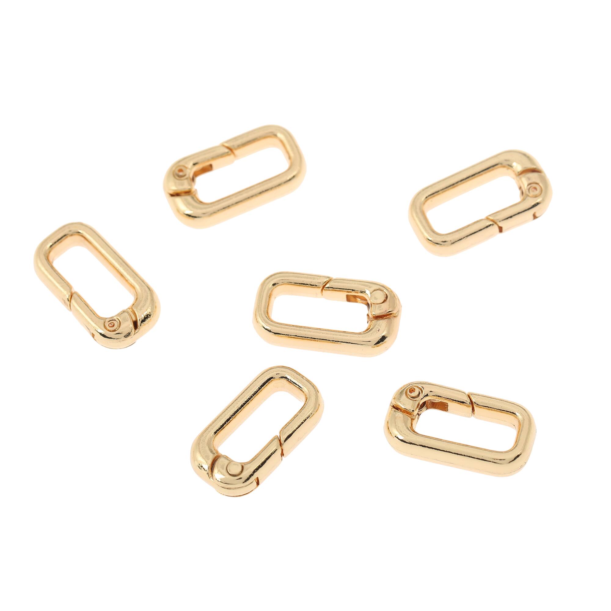 12 Packs: 6 ct. (72 total) 19mm Metal Rectangle Hinged Closures by Bead Landing